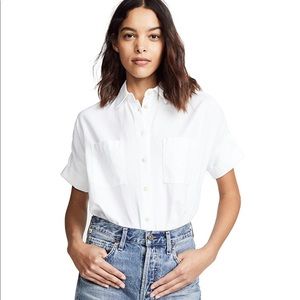 Madewell White Button Down Courier Shirt